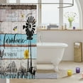 thumbnail image 3 of Rustic Windmill Farmhouse Shower Curtain Tractor Cabin Waterproof Shower Curtains, Cow Cattle Farm Animal Sunflower Bath Curtain 72" W X 78" L Positive Inspirational Quotes Bathroom Shower Curtains, 3 of 4