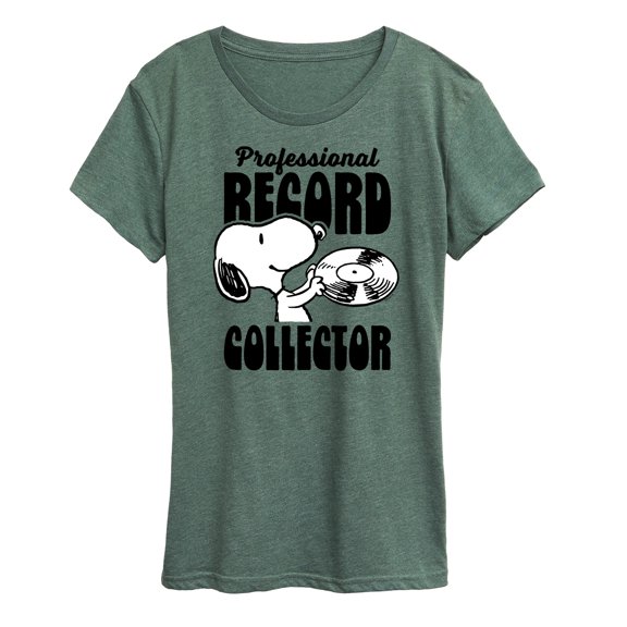 Peanuts - Snoopy Pro Record Collector - Women's Short Sleeve Graphic T-Shirt