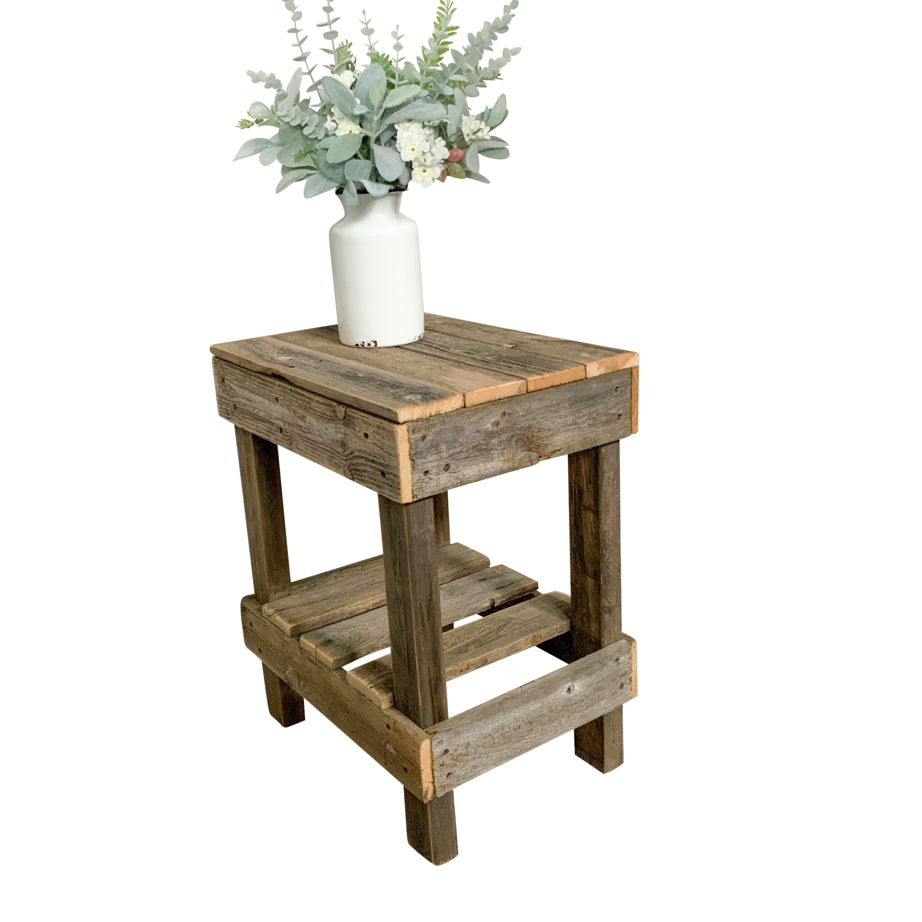 Woven Paths Reclaimed Wood Slim End Table, Natural - Walmart.com