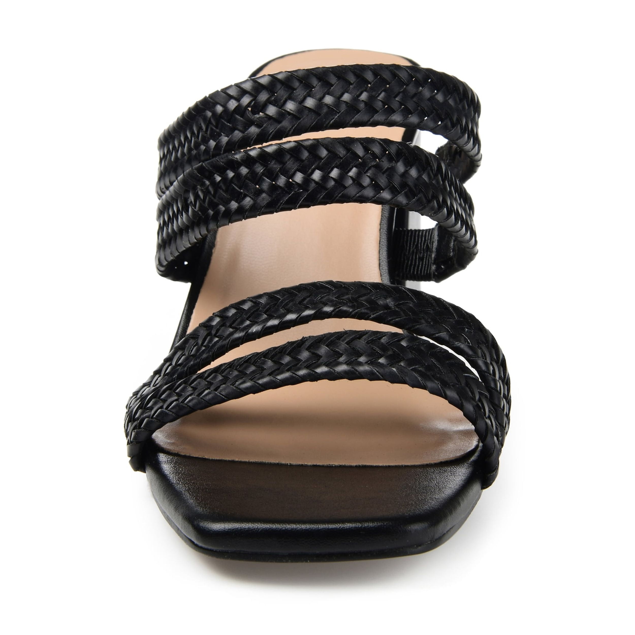 Journee Womens Natia Open Square Toe Block Heel Sandals, Widths Available