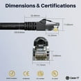 thumbnail image 6 of GearIT Pre-Terminated Cat 6 Ethernet Cables for Home & Office Network, Black 5-ft 24 Pack, 6 of 8