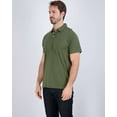 thumbnail image 3 of Real Essentials 3 Pack: Men's Jersey Cotton Short Sleeve Polo Shirt - Breathable Performance Polo (Available in Big & Tall), 3 of 7