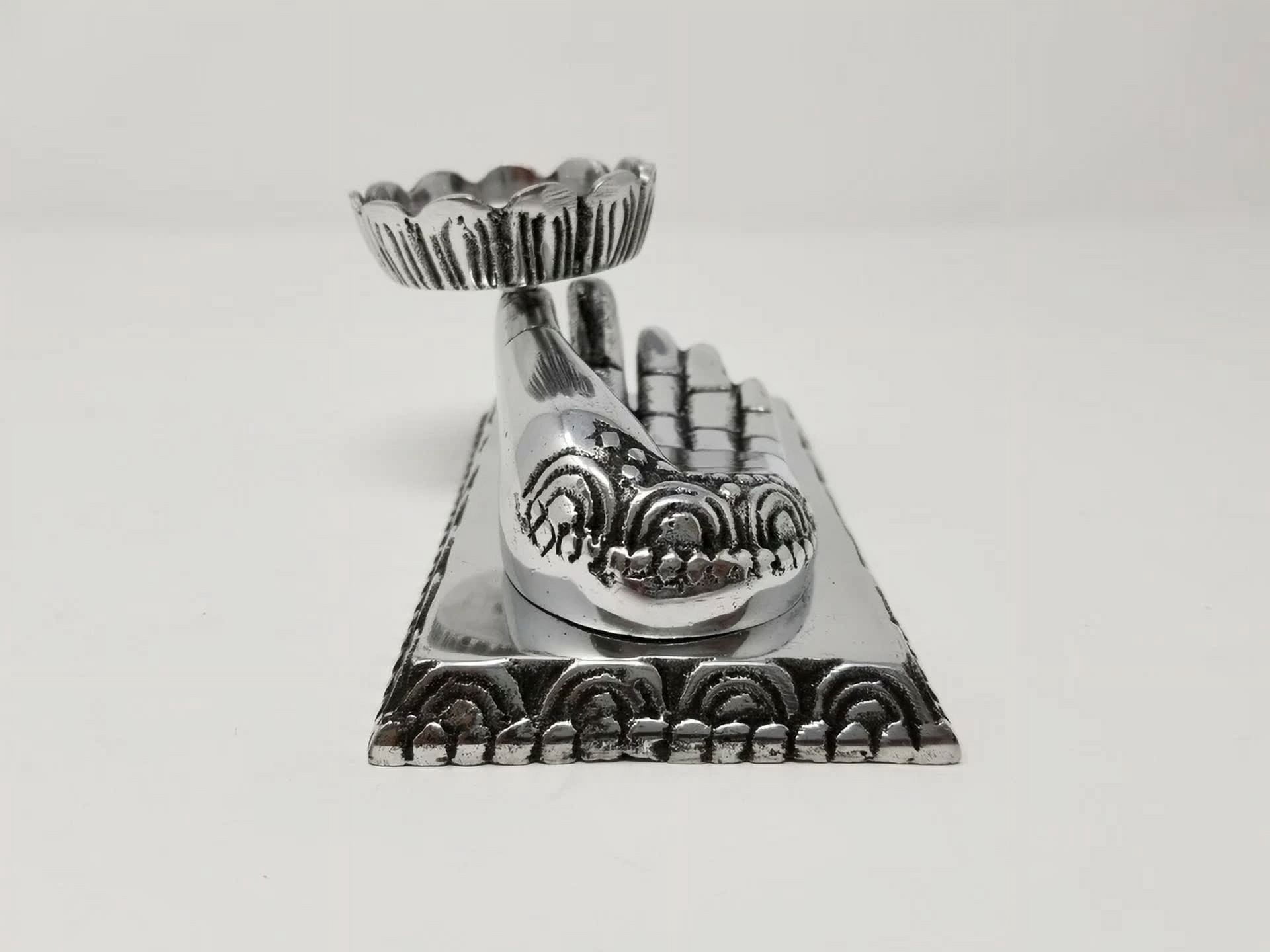 CIRCLE- Hand Of Compassion Metal Burner, Incense Stick Cone Holder