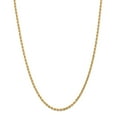 thumbnail image 2 of The Black Bow 3mm 14k Yellow Gold Solid Diamond Cut Rope Chain Necklace, 26 Inch, 2 of 8