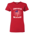 thumbnail image 1 of Ladies I Stand For Flag Kneel For Cross American Flag USA DT T-Shirt Tee, 1 of 2