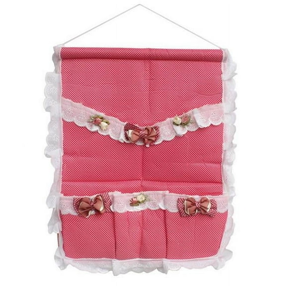 YF-WH099 Polka Dot and Bud Silk Red/Wall Hanging/ Wall Organizers / Wall Pocket / Baskets