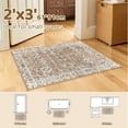 thumbnail image 3 of Uermei 2'x3' Small Washable Area Rug: Non-Slip Stain-Resistant Durable Indoor Mat for Entryway, Kitchen, Bedroom, Laundry, Pet & Kid-Friendly Home Decor - Brown Orange, 3 of 10