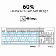 68Keys Mechanical Keyboard Double Shot Hot-Swappable Clicky Switches Backlits