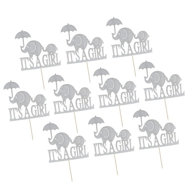 10 / set / Silver Cake Topper Baby Shower NIÑO / TI'S Plata