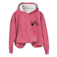 thumbnail image 5 of Ounisa Women's Fall Winter Print Front Back Hooded Long Sleeve Sweatshirt Top Soft Breathable Lightweight Cozy Pullover, 5 of 5