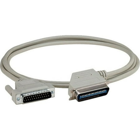 Parallel Dot - Black Box Parallel Dot Matrix Cable DB25 M/Cent Male 15Ft. W/ Rt Angle