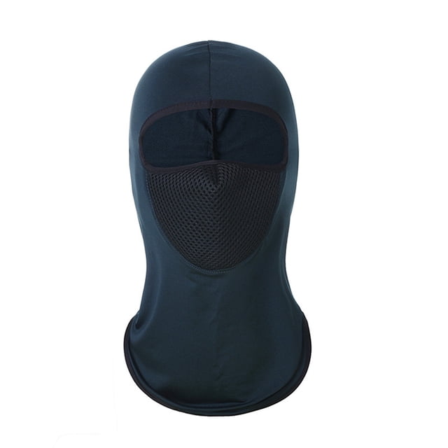 BYHONG Sports Outdoor Ice Silk Cycling Head Cover Windproof Sunproof Breathable Face Mask for Riding Navy One Size