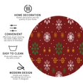thumbnail image 3 of Honeii Merry Christmas print Leather Coaster Set of 4, ideal for safeguarding your furniture from drinks spills and effortless cleanup-Round Shape, 3 of 6