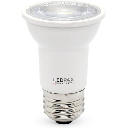 

LEDPAX PAR16 Dimmable LED Bulb 6W (50W equivalent) 5000K 500 Lumens CRI 80 1 Pack UL ES Certified 4 Count