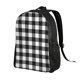 thumbnail image 2 of Disketp Black White Plaid Mochila Unisex de Apertura Lateral Completa, Mochila para Laptop para Escuela, Trabajo y Viajes, 2 of 8