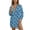 Blue Tropical Palm Tree Hibiscus Print, variant on Swimsuit Coverup for Women T-Shirt Dress with Pockets Beach Button Up Shirt Women Bikini Coverups Hawaii Fashion Beachwear Vacation Clothes, Blue Tropical Palm Tree Hibiscus Print, 3XL