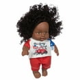 thumbnail image 3 of Black Baby Doll, Curly Hair Vinyl Baby Toy, Reborn 30CM Realistic Baby Doll with Hand-Painted Nails, Soft Body, Washable Mohair Hair, Photography Prop and Art Collection, Cute Lace Skirt, 3 of 9