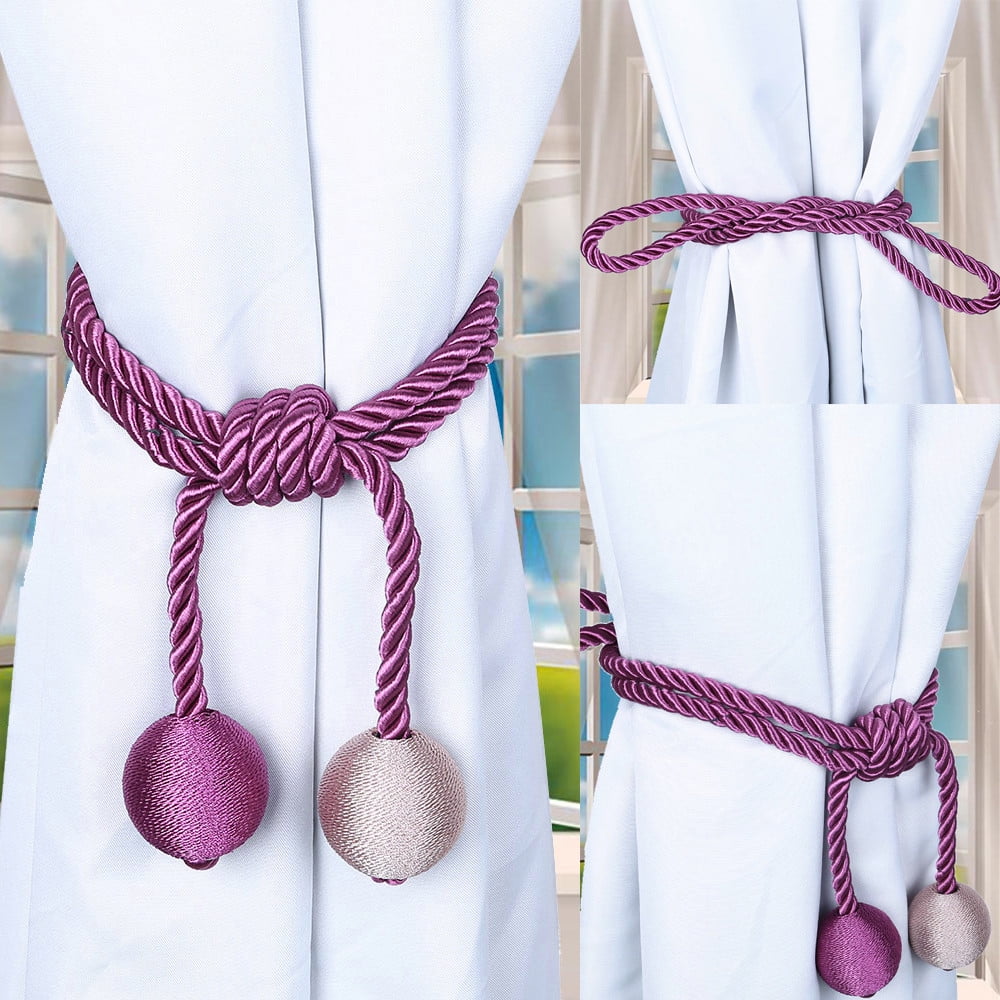 Siaonvr Retro Window Curtain Cord Rope Buckle Tiebacks Braided Tie