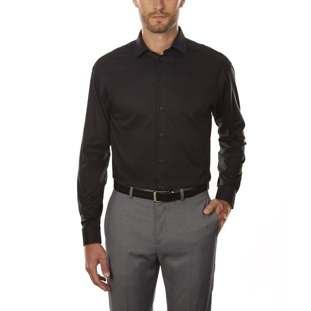 Camisa de vestir UNLISTED, corte regular, para hombre, color negro