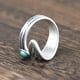 thumbnail image 5 of Anillo vintage con plumas de pavo real, malachita, anillo abierto para mujer Anillo vintage con plumas de pavo real, malachita, anillo abierto para mujer, 5 of 6