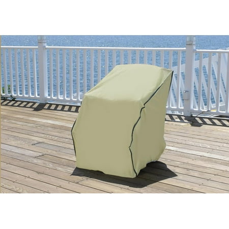 Vinyl Outdoor Chair Cover - Durable Outdoor Patio Vinyl Chair Cover - Khaki