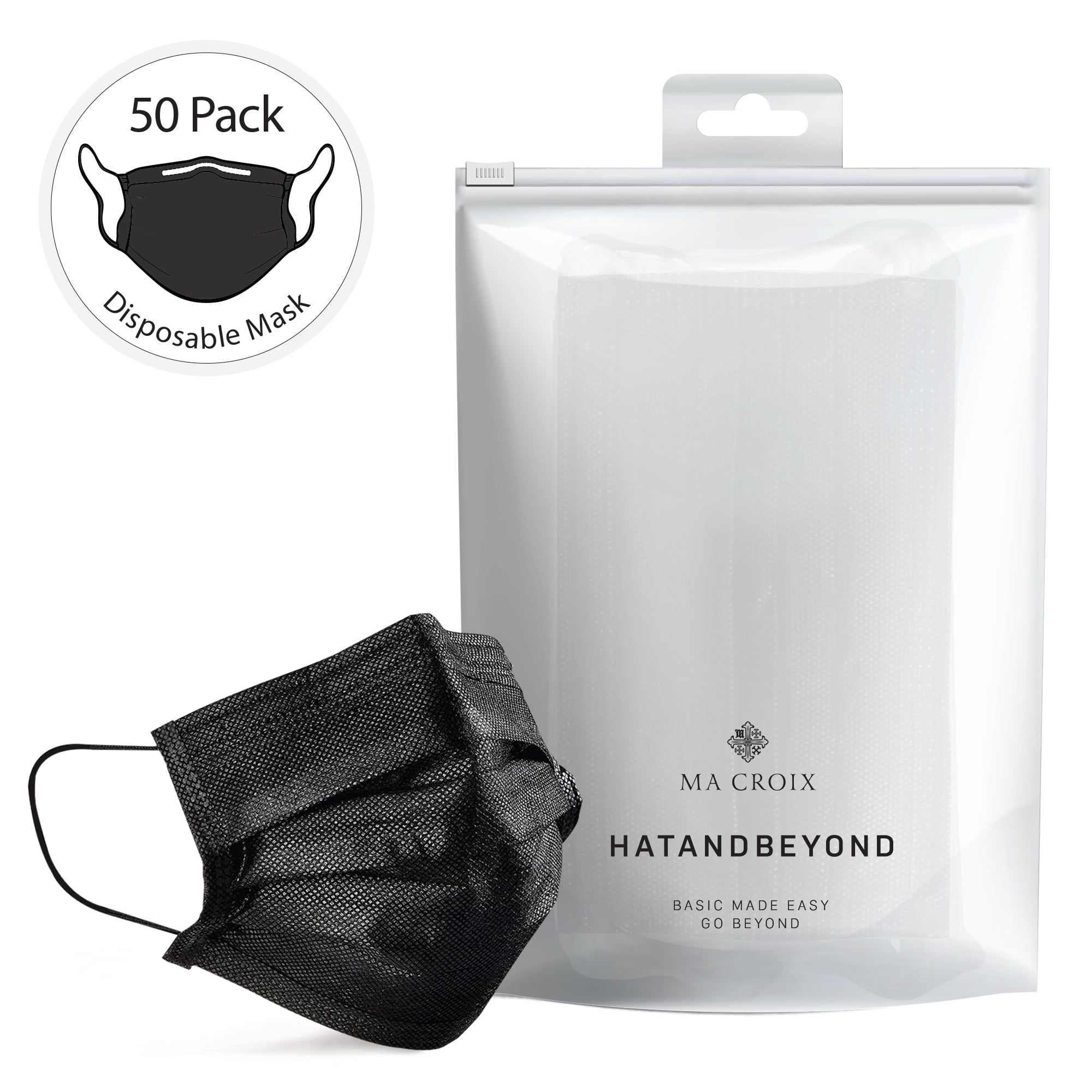 Ma Croix Black 3Ply Disposable Masks