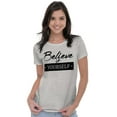 thumbnail image 3 of Believe in Yourself Motivational Womens Fitted Plus Size Graphic Tee Brisco Brands 3X, 3 of 5