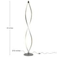 thumbnail image 2 of Brightech Twist LED Spiral Decorative Standing Floor Lamp with Dimmer, Silver, 2 of 10