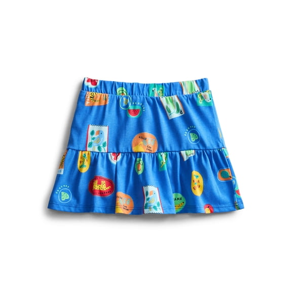 Wonder Nation Toddler Girls Tiered Ruffle Scooter Skirt, Sizes 18M-5T