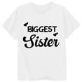 thumbnail image 3 of Big Sister Shirts for Girls Size 10-12 Toddler Little Sister Shirts Short Sleeve Casual Round Neck Pullover Tops Summer Kids Clothes White 1-2 Years, 3 of 3