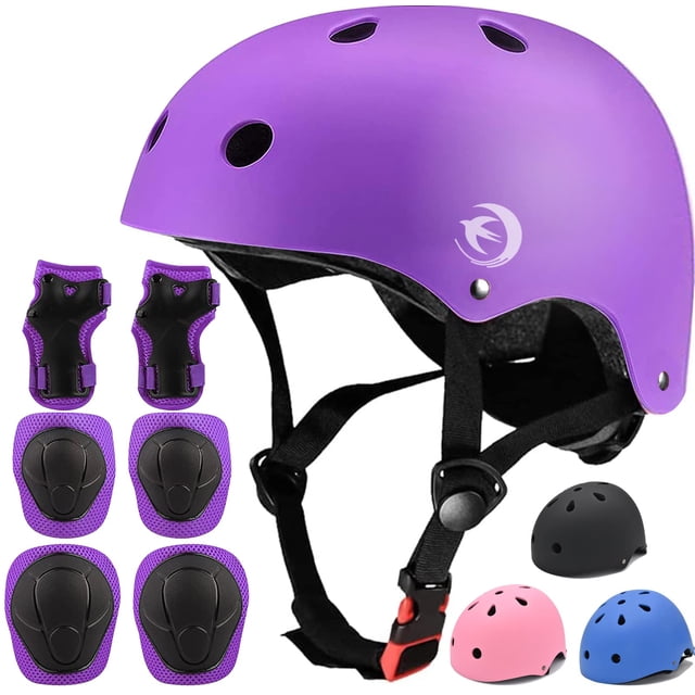Set de equipo de protección FOOKCIAN, casco de bicicleta para niños de 3 a 8 años