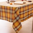thumbnail image 4 of Plaid Fall Tablecloth Thanksgiving Rectangle 60x84 Inch, Yellow Table Cloths Autumn Decorations, Polyester Fabric Table Cover for Harvest Party Dining Farmhouse Kitchen Decor, 4 of 6