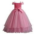 thumbnail image 5 of VEKDONE Flower Girl Tulle Dress Toddler Kids Mesh Layered Princess Dress Fashion Floral Applique Party Puff Dresses Today Sales Size 5-6Years, 5 of 10