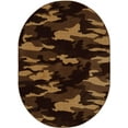 thumbnail image 1 of Camouflage Take Cover Area Rug for Living Room, Dining Room, Kitchen, Bedroom, Kids, Made In USA - 5' x 8' Oval, 1 of 2