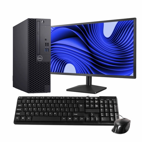 Restored Dell OptiPlex 3060 Desktop Computer Bundle | Intel Core i7, 16GB RAM, 500GB SSD | Windows 11 Pro, 24" Monitor | Blair Tech