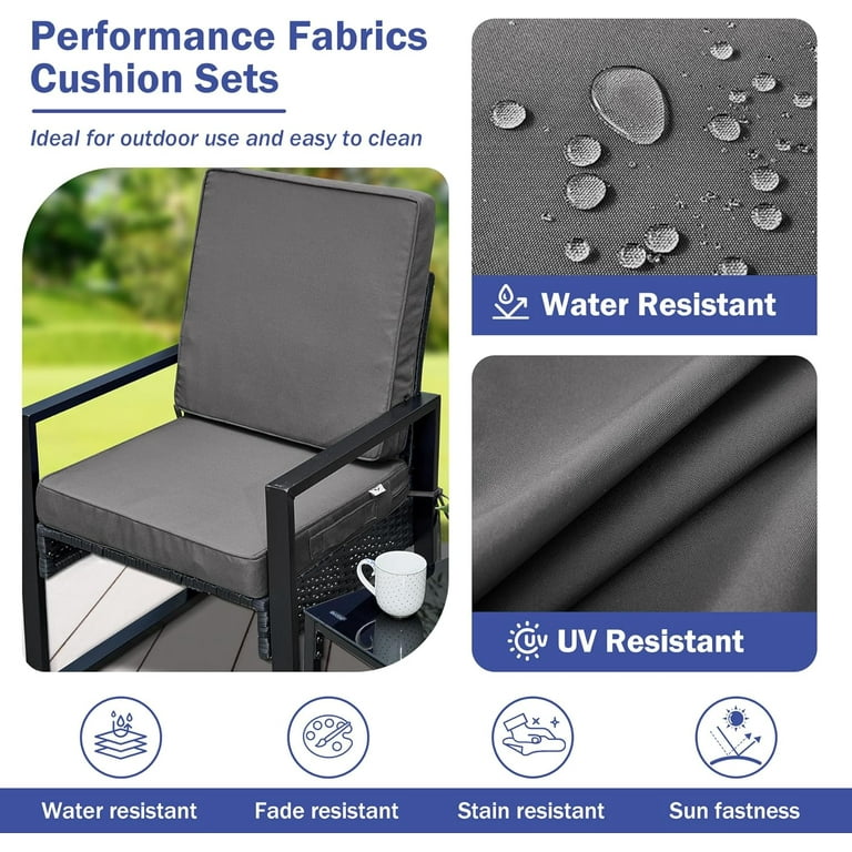 Outdoor Seat Cushion Set 19 x 19 x Inch, Outdoor Cushions for