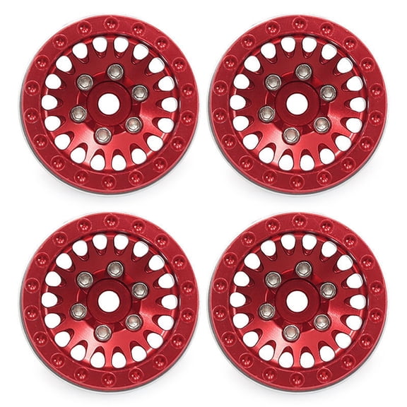 Pack of 4 Beadlock Wheels Designed for 1/18 Remote Control Crawlers Models Including TRX4M and SCX24