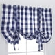 thumbnail image 4 of Nvzi Cortinas con lazos a cuadros azules y blancos con diseño de búfalo, con aislamiento térmico, ajustables, para ventanas pequeñas (46" x 63", azul), 4 of 5