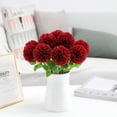 thumbnail image 4 of Artificial White Chrysanthemum Ball Flowers for Bride Single Stem Plastic 12pcs Mums Silk Flowers for Wedding Bouquets Centerpieces Arrangements Party Home DIY Decor, 4 of 5