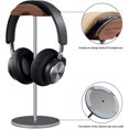 thumbnail image 4 of Soporte para auriculares, soporte para auriculares de madera de nogal y aluminio, soporte para auriculares para juegos de nogal natural con base sólida y pesada para todos los tamaños de, 4 of 7