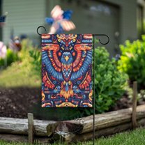 Yayeee Garden Flag 12"x18" Double Sided Outdoor Yard Lawn Holiday Decorations, Blue Abstract Eagle