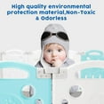 thumbnail image 4 of Baby Fence Play Yard Baby Playpen 14 Panels - Kids Safety Play Center Yard Game Panel and Gate with Safety Lock Adjustable Shape for Children Toddlers Indoors or Outdoors 25 Sq Ft(Blue+White), 4 of 18