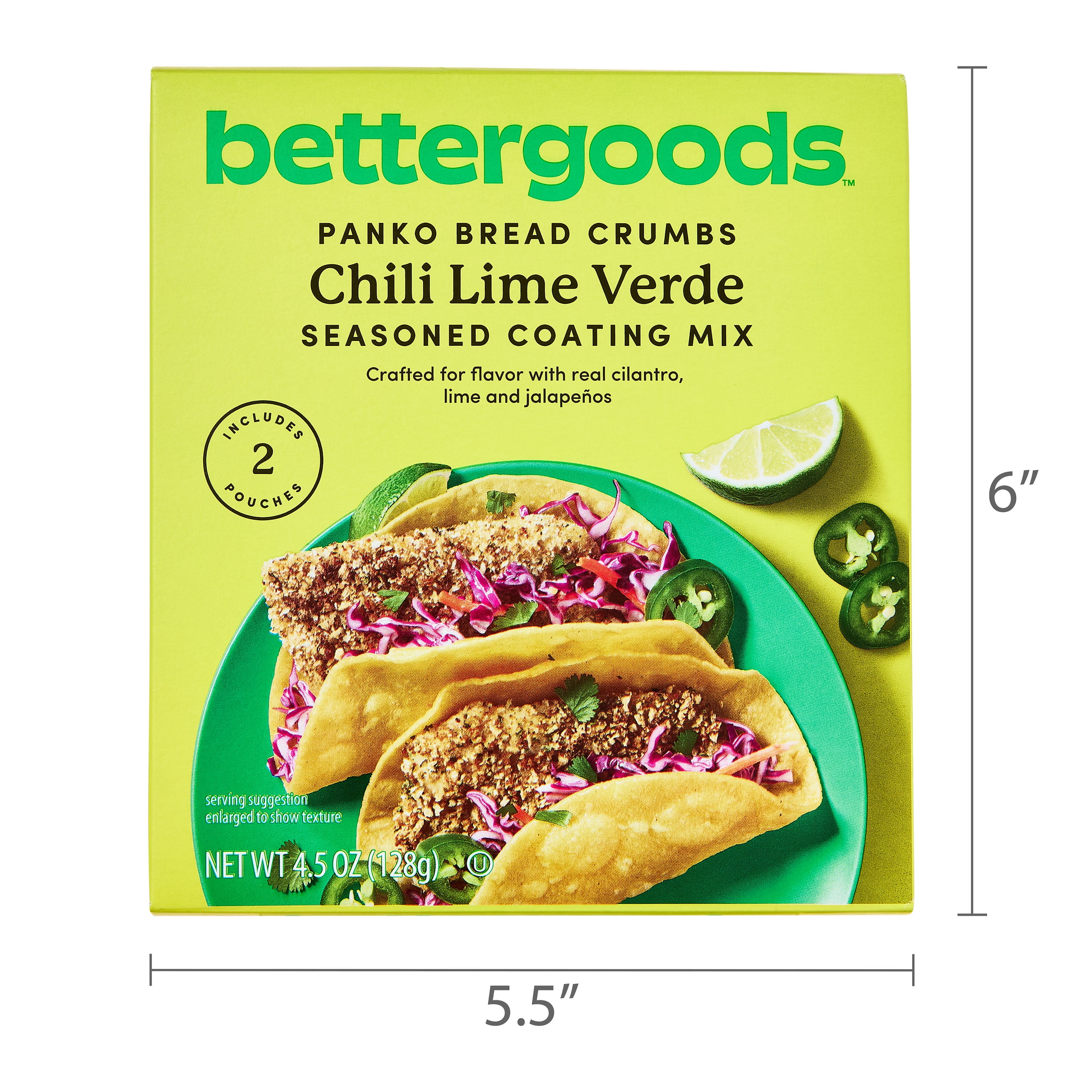 bettergoods Chili Lime Verde Panko Bread Crumbs Seasoned Coating