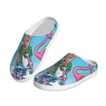 thumbnail image 2 of Haiem Beach Flamingo Trio Print Women's Fuzzy Memory Foam House Slipper Cozy Home Footwear Non-slip Winter Slippers-39/40, 2 of 7