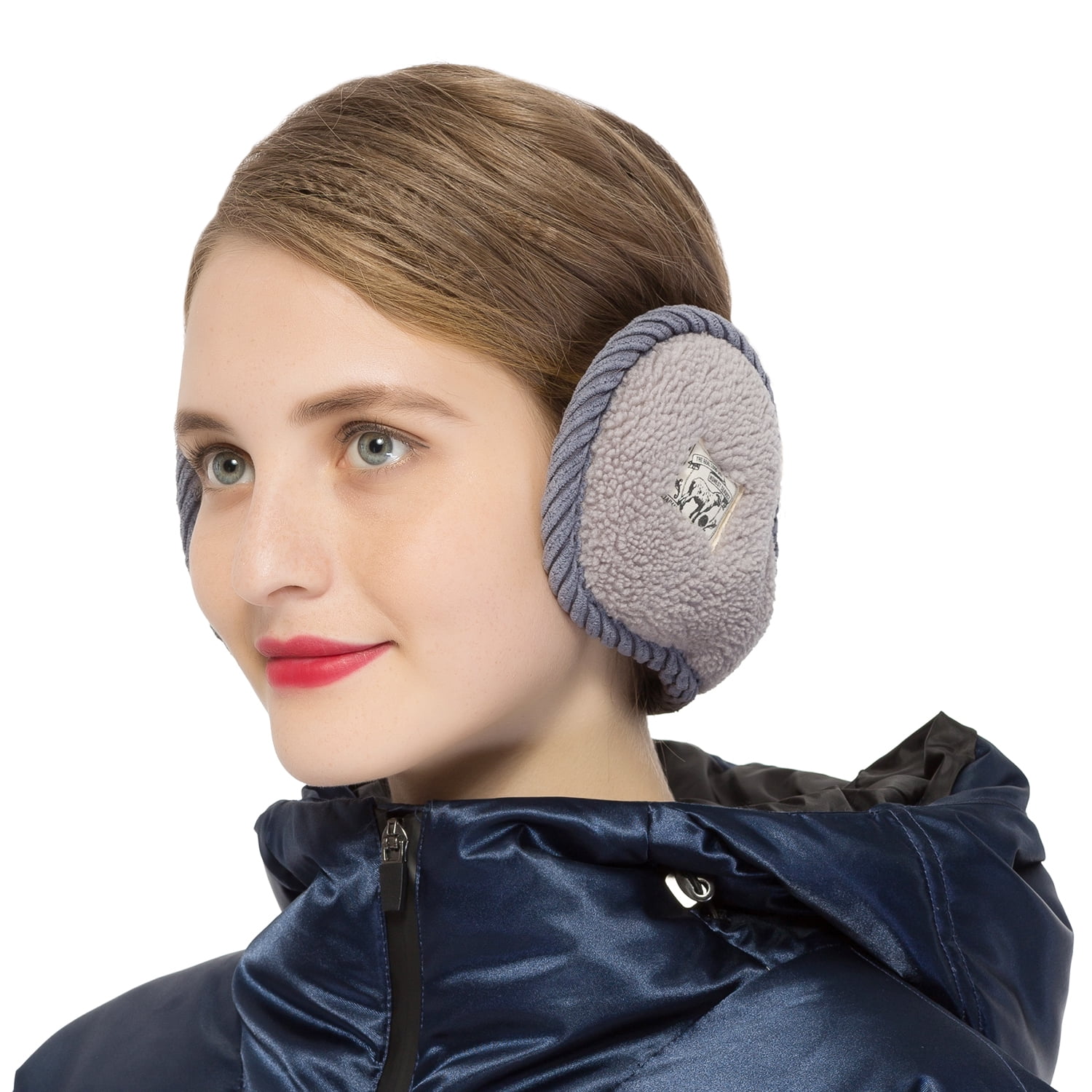 Surblue Women's Earmuffs Warm Knit Earmuffs for Winter Adjustable Women Outdoor Cashmere Winter