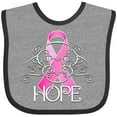 thumbnail image 3 of Inktastic Hope- Pink Ribbon Breast Cancer Awareness Boys or Girls Baby Bib, 3 of 4