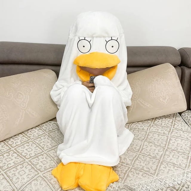 Duck Costumes Cosplay une Pièce Pyjamas Animal Pyjamas une Pièce Vêtements de Nuit une Pièce Pyjama Costumes Cosplay Duck une Pièce Pyjamas Forme Adorable Combinaison Vêtements de Nuit pour Usage Quotidien