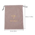 thumbnail image 5 of FRCOLOR Portable Light Grey Hair Dryer Storage Bag Drawstring Fabric Carrying Pouch for Travel, 5 of 8