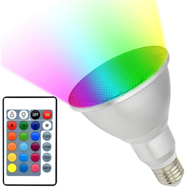 Par30 Led Light Bulb 28w E26 Kuniwa Flood Outdoor Dimmable Color Changing Spotlight With Remote Control For Lawn Holiday Indoor Home Party Decor Ip65 Waterproof Rgb Warm White 3000k Com Par30 Led Light Bulb 28w E26 Kuniwa, Led Outdoor Flood Light Bulbs Color Changing