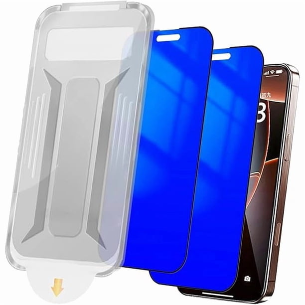 Chenchen 2 Pack for iPhone 16 Pro Max Privacy Screen Protector Anti spy Tempered Glass Gradient Colorful Anti blue Light Easy Installation Auto-Alignment, Auto Dust-Elimination Kit 6.9 inch